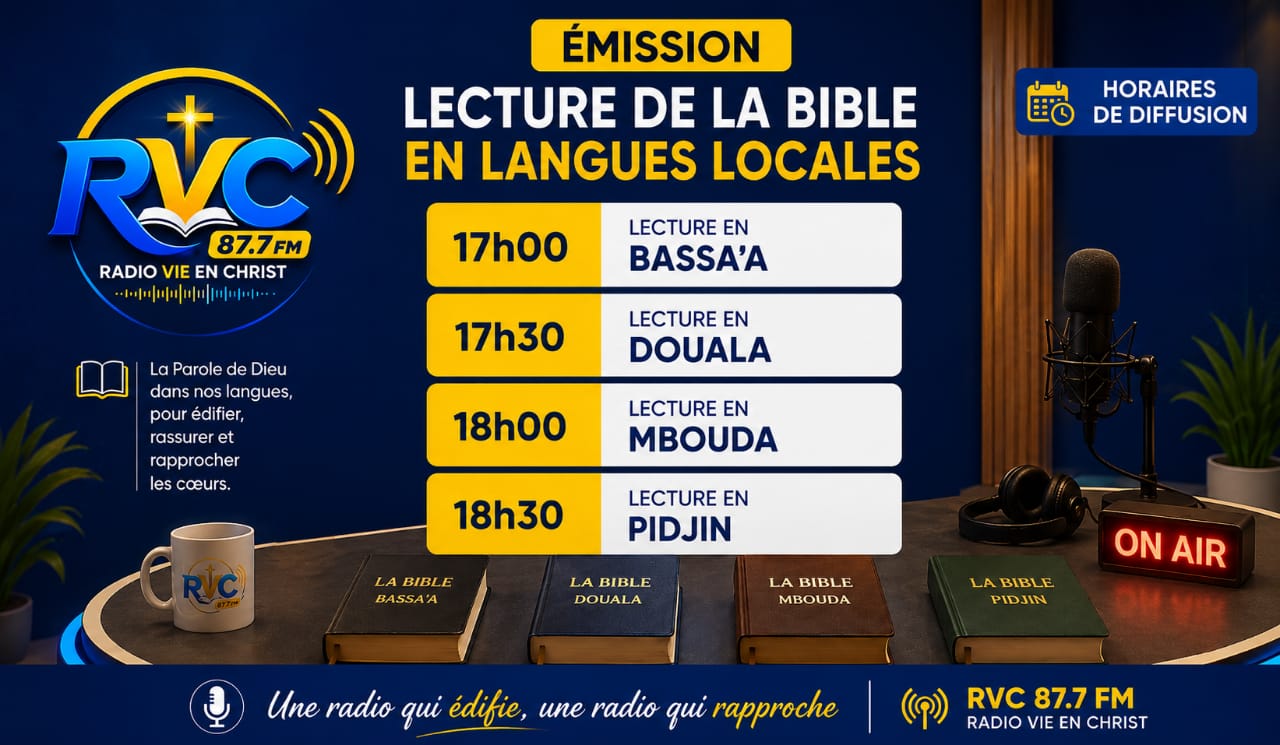 Lecture de la bible en Bassa, Douala, Mbouda et en Pidjin