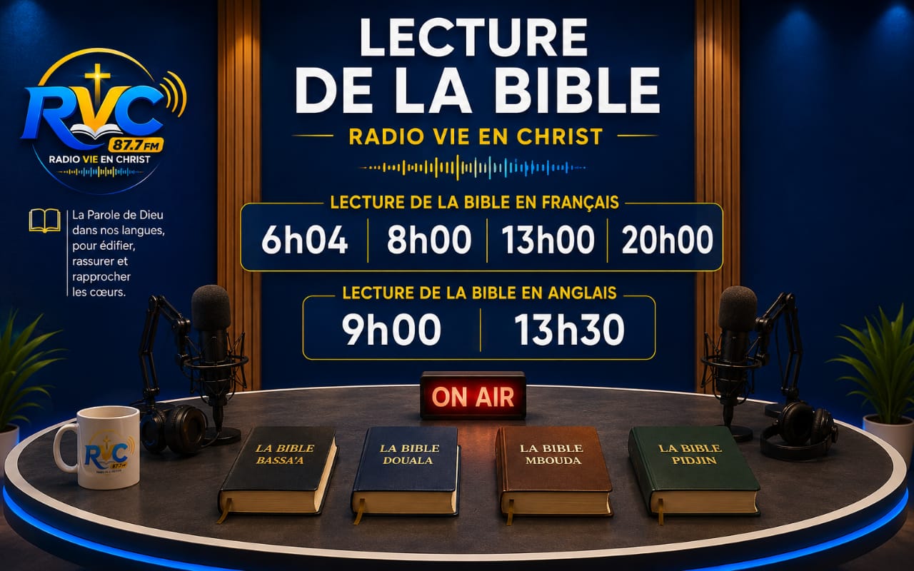 Lecture de la bible en français et en anglais